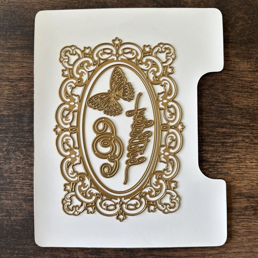 Anna Griffin Butterfly Frame Birthday Embossing Cuts 5 Piece Dies Discontinued